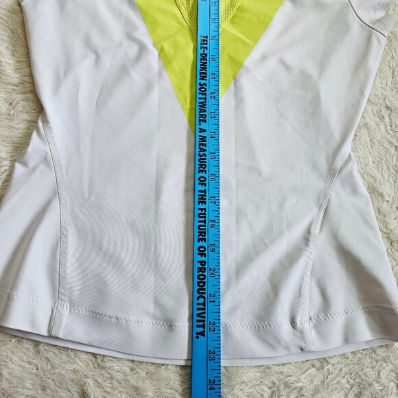 Adidas Stella Mc Cartney Women's White and Yellow Barricade Crew-neck T-Shirt M - Picture 5 of 9